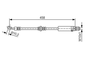 Fren Hortumu Ön Sağ veya Sol BOSCH 1 987 481 661  1987481661 1 987 481 661 96397206 96397 206
