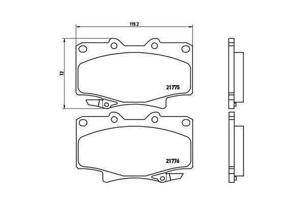 Fren Disk Balata Ön Toyota Land Cruiser (J10)(1998->)  MAGNETI MARELLI 363700483025