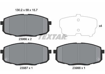 Fren Disk Balata Ön TEXTAR 2396601  581011HA00 581011HA10 58101J9A05 58101J9A00 581011HA20 581010QA00 581011XA00 K2FA3328Z 0K2FA3328Z K2JA3328ZA 0K2JA3328ZA K2JA3328Z 0K2JA3328Z 4465YZZCQ 04465YZZCQ