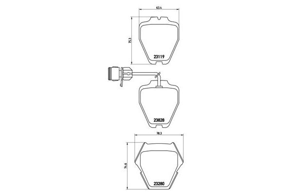 Fren Disk Balata Ön Audi A8 Sedan (D2)(10.1998->)  BREMBO P 85 054
