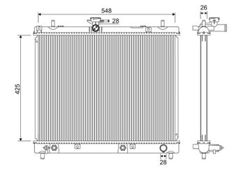 Su Radyatörü  VALEO 701346  16400 16400B1140 16400-B1140 16400B1141 16400-B1141