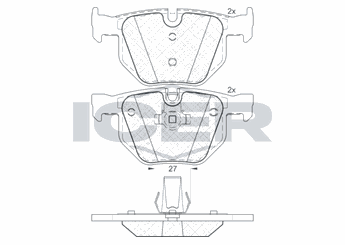 Fren Disk Balata Arka MAGNETI MARELLI 323700040500  34216763043 34216763044