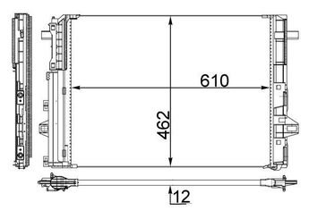 Klima Radyatörü  MAHLE AC 446 000S  A2465000454 A2465000054 2465000054 2465000454 921005DA0A 2465000254 A 246 500 00 54 A 246 500 04 54 A2465000254