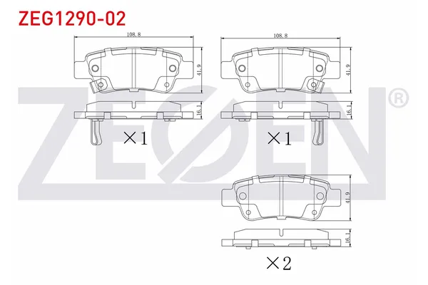 Fren Disk Balata Arka Honda CR-V (RE)(06.2013->)  ZEGEN ZEG1290-02