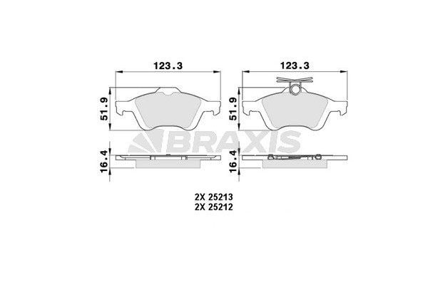 Fren Disk Balata Arka Ford Tourneo Connect (CHC)(2013->)  BRAXIS AA0025