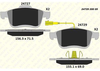 Fren Disk Balata Ön KALE BALATA 24729 200 05  