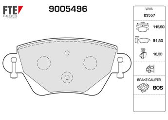 Fren Disk Balata Arka FTE 9005496  9005496 1121895 1126719 1130120 1152316 1204845 1207104 1219892 1219894 1227108 1522070 1S712M008AD 1S71-2M008-AD 1S712M008AE 1S71-2M008-AE 1S712M008AF 1S71-2M008-AF 1S712M008BB 1S71-2M008-BB 1S712M008BC 1S71-2M008-BC 1S712M008BD 1S71-2M008-BD 1S7J2M008AA 1S7J-2M008-AA 1S7J2M008BA 1S7J-2M008-BA C2S12439 C2S17362 C2S20893 C2S33408 C2S52080
