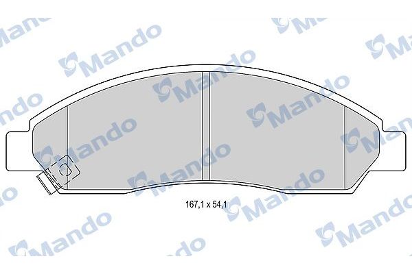 Fren Disk Balata Ön Isuzu D-Max (2007->)  MANDO MBF015262