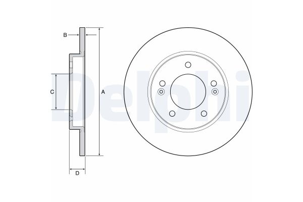 Fren Disk Ayna Arka Sağ ve Sol Hyundai i30 Cw (PD)(01.2017->)  DELPHI BG4949C