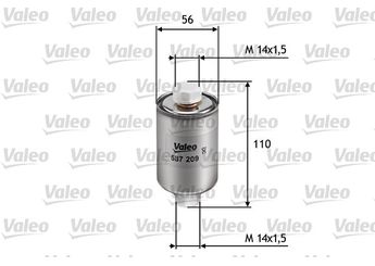 Yakıt Filtresi  VALEO 587209  4801358 TF1563 TF-1563 8251211500 8-25121-150-0 WJN101190 WJN101191 9198314 GFE7040 GFE7057 2330079045 23300-79045