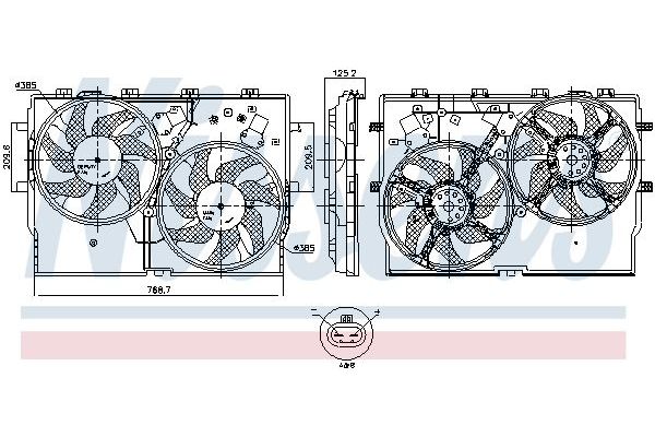 Radyatör Fan ve Motoru  PSA ORJINAL 1671210080