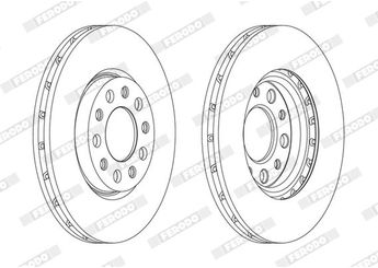 Fren Disk Ayna Ön Sağ ve Sol FERODO DDF1956C  51815312 71777095 51937306 51962485 52059150