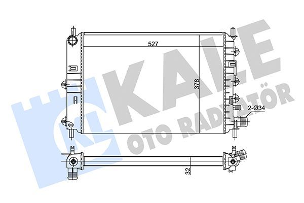 Su Radyatörü  Ford Escort 3/4/5 Kapı/S.Wagon (1991->)  KALE 103500