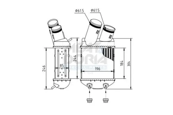 Turbo Radyatörü  Renault Scenic RX4 (JA0)(06.2000->)  MAHER 14776