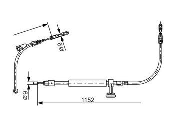 El Fren Teli Arka Sağ veya Sol BOSCH 1 987 482 332  A2044201085 2044201085 204 420 10 85 A 204 420 10 85