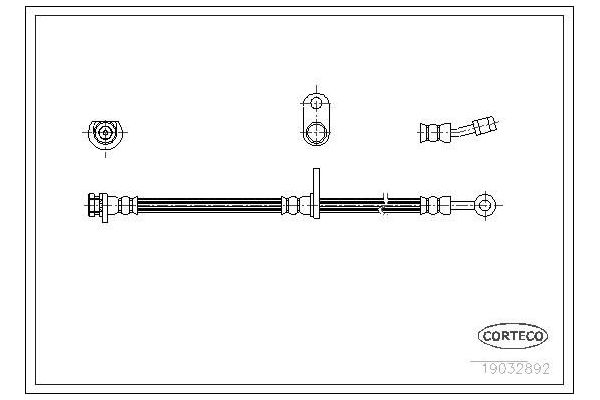 Fren Hortumu Arka Sağ Honda Accord Coupe (CG2/4)(06.1998->)  CORTECO 19032892