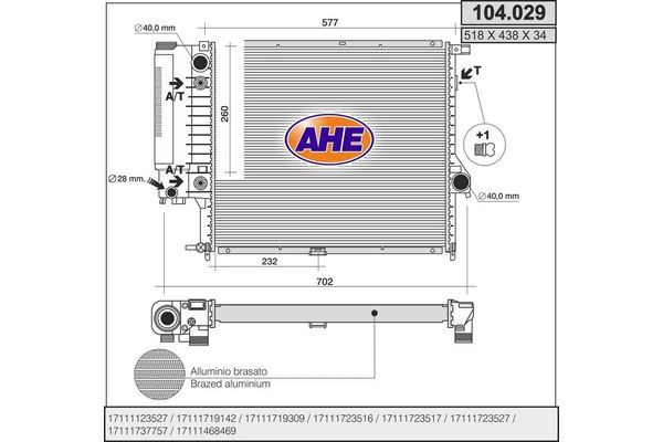 Su Radyatörü  BEHR CR 329 000P