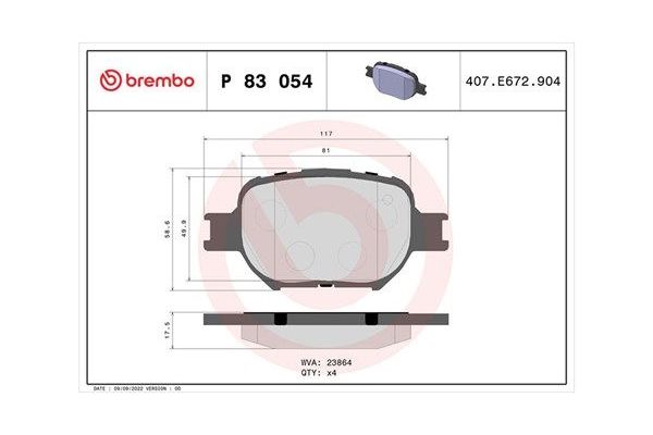 Fren Disk Balata Ön Toyota Celica (T23)(2000->)  MAGNETI MARELLI 363700483054