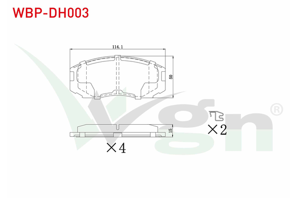 Fren Disk Balata Ön WGN WBP-DH003