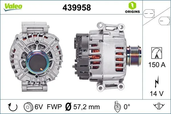 Alternatör  Audi A7 Sportback (4GF)(05.2014->)  VALEO 439958