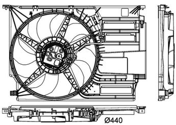 Radyatör Fan ve Motoru  MAHLE CFF 404 000P  17427617610 7617610 7 617 610