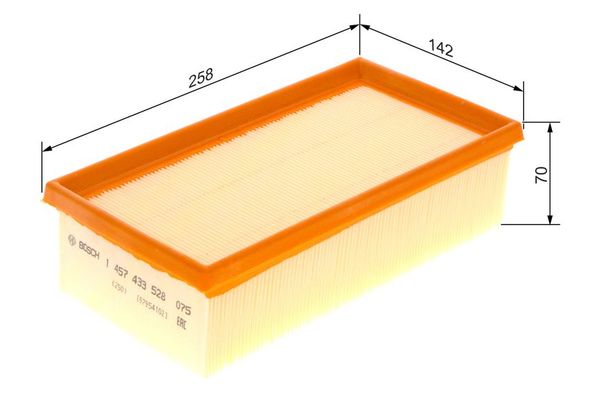 Hava Filtresi  Renault Safrane (B54)(09.1996->)  BOSCH 1 457 433 528