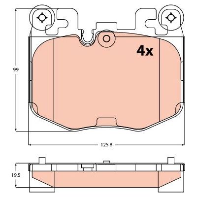 Fren Disk Balata Ön BMW X6 Serisi (G06N)(04.2023->)  TRW GDB2526
