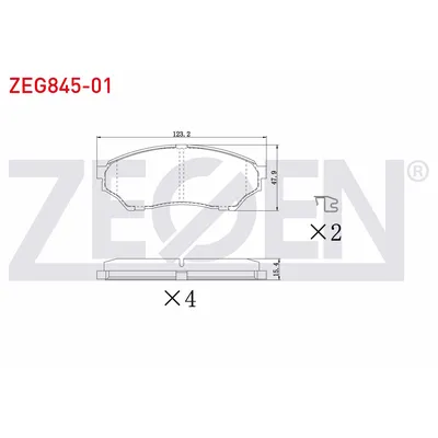 Fren Disk Balata Ön Mitsubishi Pajero Pinin (H60/H70)(1999->)  ZEGEN ZEG845-01