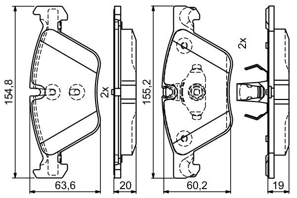 Fren Disk Balata Ön BMW 5 Serisi Sedan (F10)(08.2010->)  BOSCH 0 986 495 408