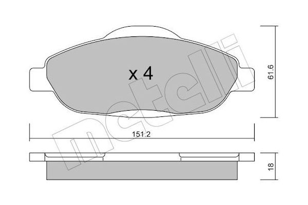 Fren Disk Balata Ön Peugeot 3008 (05.2009->)  KALE BALATA 24660 178 04
