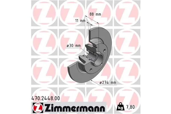 Fren Disk Ayna Arka Sağ ve Sol ZIMMERMANN 470.2448.00