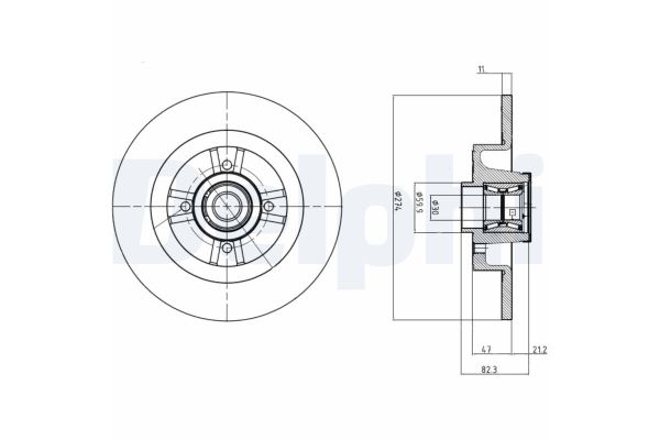 Fren Disk Ayna Arka Sağ ve Sol Renault Scenic II (06.2003->)  DELPHI BG9030RS