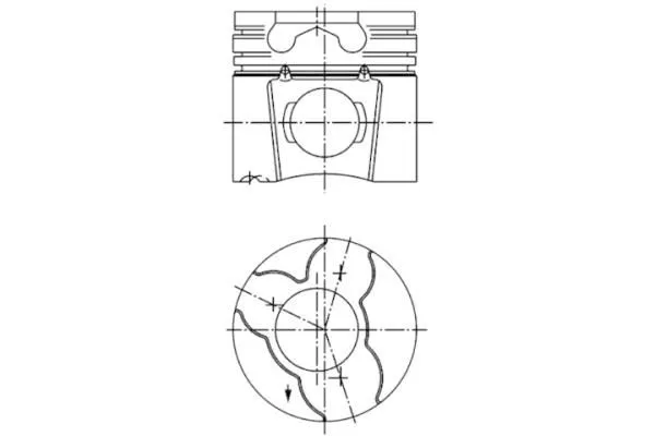 Piston (93.00MM-STD)  KOLBENSCHMIDT 97412700