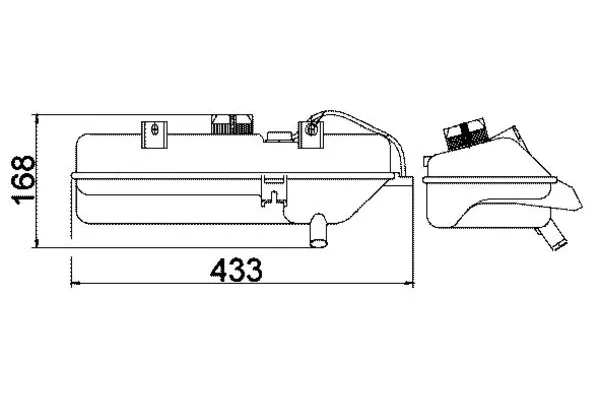 Radyatör Yedek Su Deposu  Peugeot Boxer (330) Kamyonet Aks:2850mm (2002->2006)  MAHLE CRT 16 000S