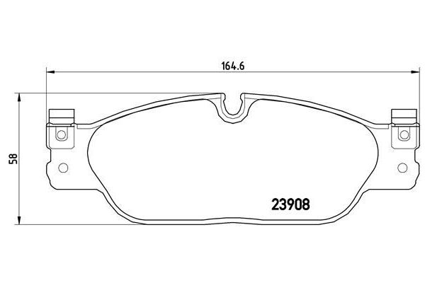 Fren Disk Balata Ön Jaguar XJ (X350/X358)(2003->)  BREMBO P 36 021