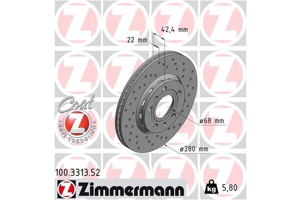 Fren Disk Ayna Arka Sağ ve Sol ZIMMERMANN 100.3313.52