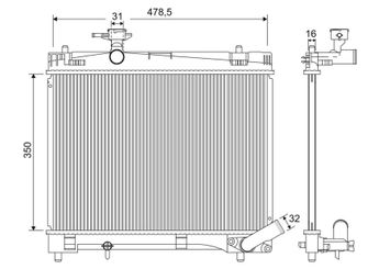 Su Radyatörü  RADISEN RR 621154  1640047110 1640047090 164000Y060 16400-0Y060 16400-47090 1640047100 16400-47100 1640047141 16400-47141