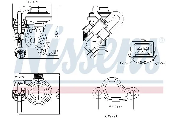 Egr Valfi  Mercedes E -Serisi Sedan (BM 211)(01.2002->)  NISSENS 98344