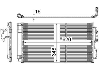 Klima Radyatörü  MAHLE AC 652 000S  64506804722 4270545 6804722 6 804 722 64504270545 64506804723 64509218121 64509288940 64509335362 64509335364 9218121 9 218 121 9288940 9 288 940 9335362 9 335 362