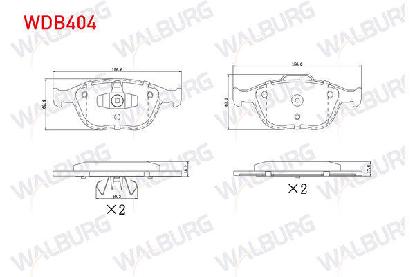 Fren Disk Balata Ön Ford Transit Connect (TC7)(2002->)  WALBURG WDB404