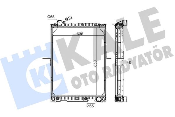 Su Radyatörü  Fiat Fiorino (255)(01.1994->)  KALE 350285