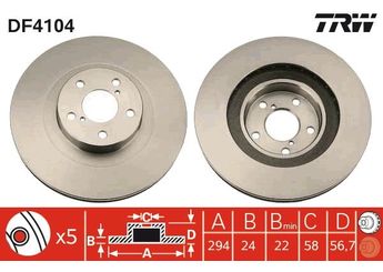 Fren Disk Ayna Ön Sağ ve Sol FERODO DDF1175  26300AE061 26300AE060 26300FE010 26300FE011 26300FE040 26300SA000 26300SA001 26310AC040 26310AC041 SU00300586