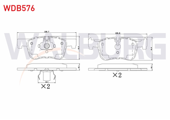 Fren Disk Balata Ön WALBURG WDB576  