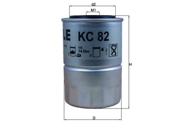 Yakıt Filtresi  Mitsubishi Lancer Sedan (C60A/C70A)(1989->)  MAHLE KC 82D