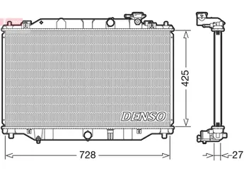 Su Radyatörü  DENSO DRM44040  DRM44040 SH0115200A SH0115200B