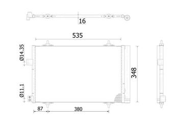 Klima Radyatörü  MAHLE AC 938 000S  6455HV 6455.HV 6455GY 6455.GY 6455JB 6455.JB 9683011280
