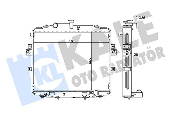 Su Radyatörü  Seat Arosa (6H1)(07.2000->)  KALE 341965