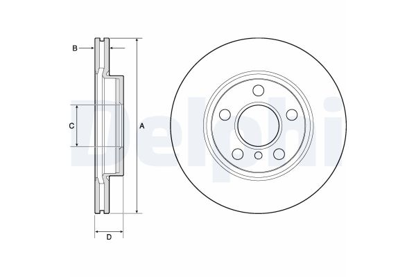 Fren Disk Ayna Ön Sağ ve Sol BMW 2 Serisi Active Tourer (F45)(2014->)  DELPHI BG4704C