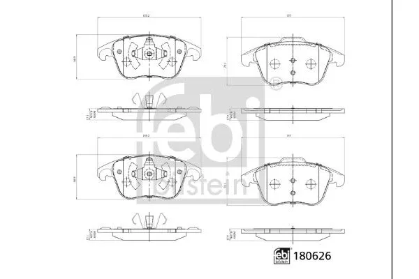 Fren Disk Balata Ön Citroen C4 / Ë-C4 (07.2021->)  FEBI BILSTEIN 180626