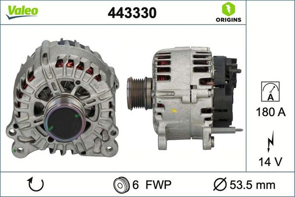 Alternatör  Volkswagen Golf VIII Variant (CG5)(09.2020->2024)  VALEO 443330
